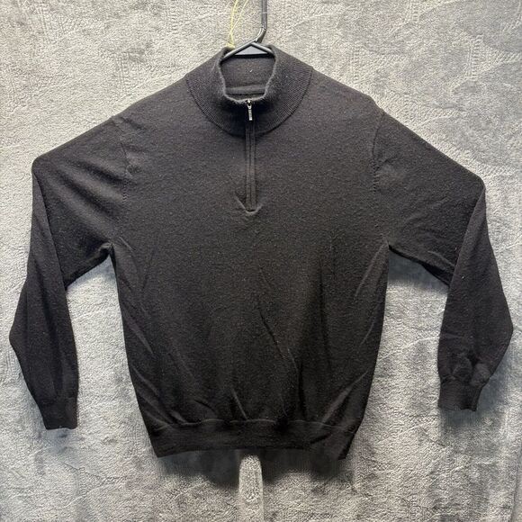 Goodthreads Sweater Men L‎ Merino Wool Knit 1/4 Zip Mock - Picture 1 of 9